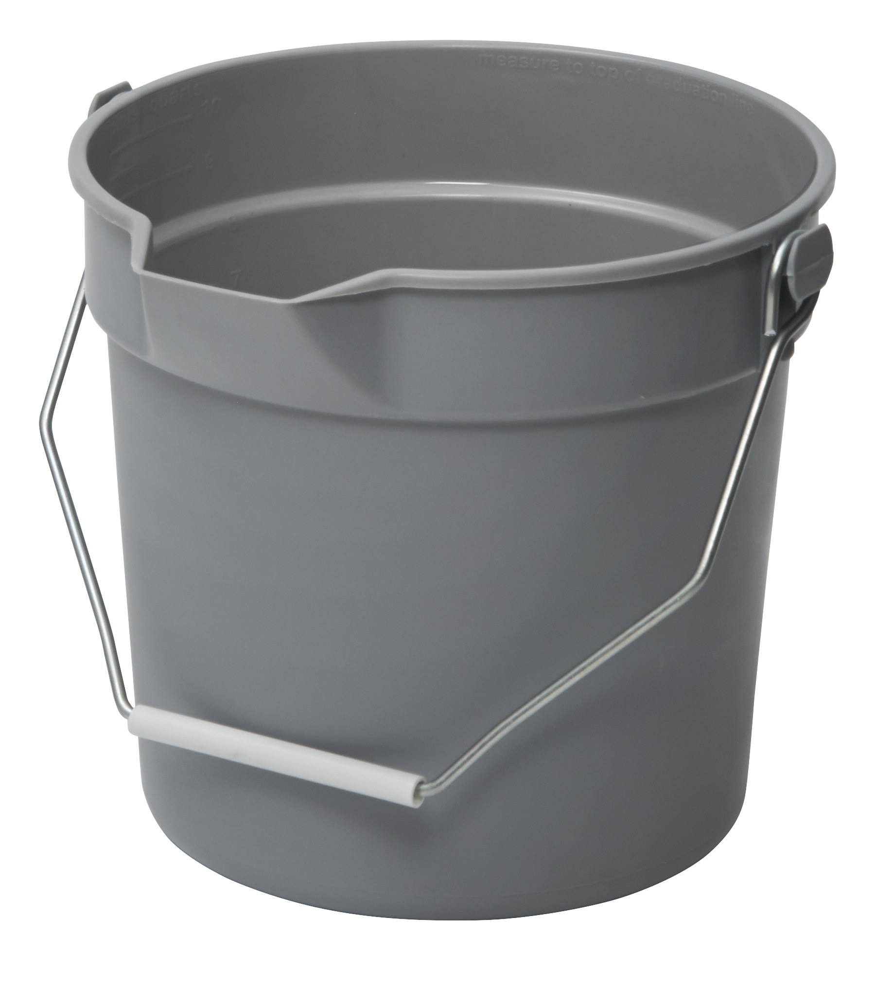 Winco UPP-14G Gray Plastic Utility Pail with Pour Spout, 14 Qt.