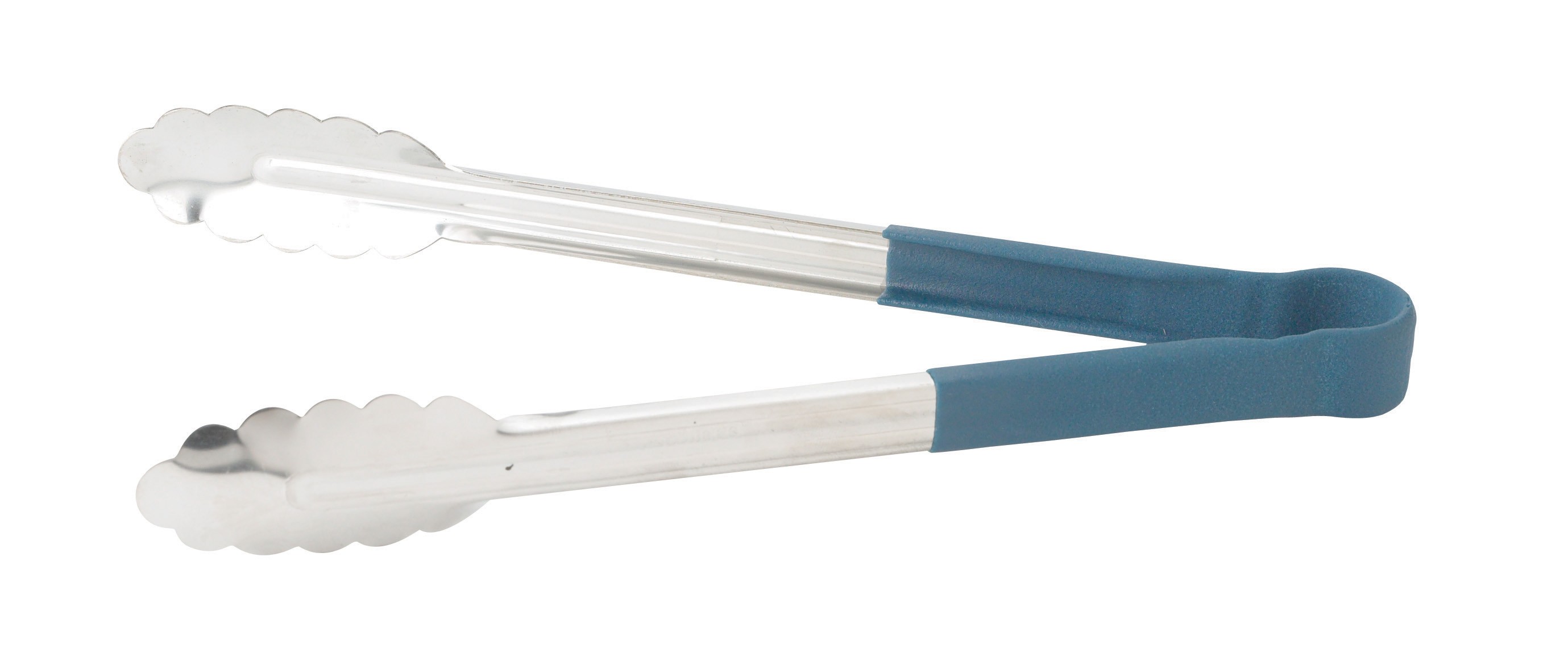 Winco UTPH-12B Non-Slip Heat Resistant Utility Tong, Blue Polypropylene Handle 12"