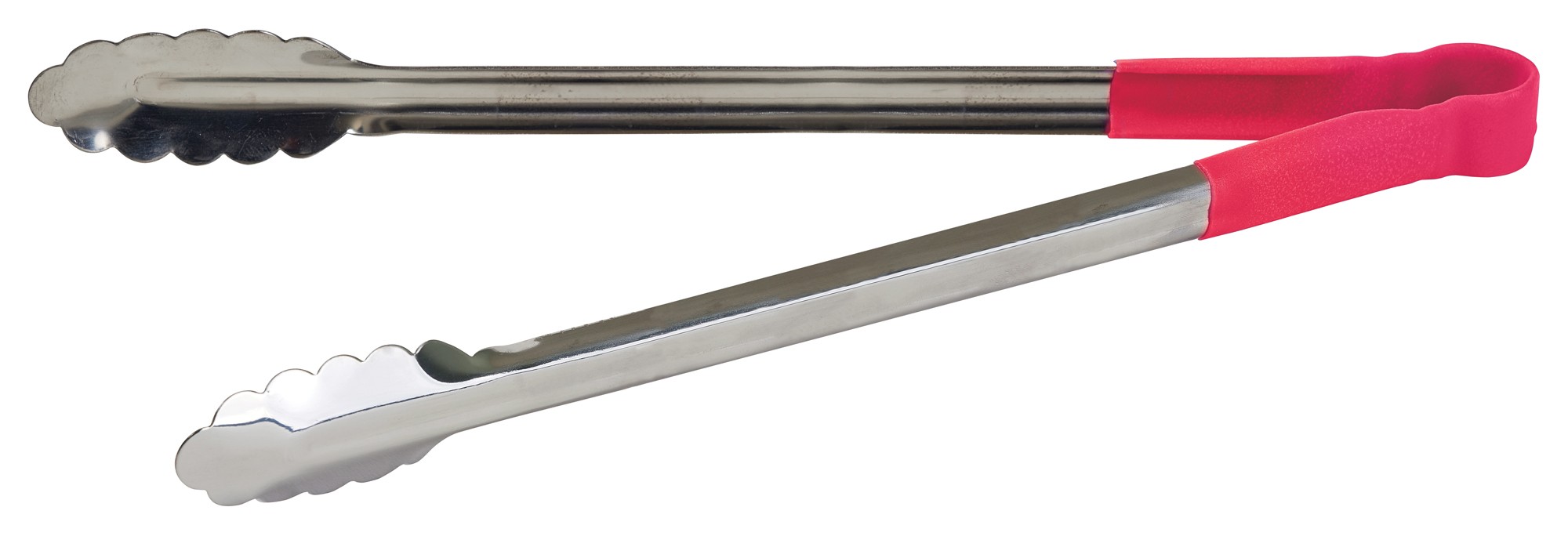 Winco UTPH-16R Non-Slip Heat Resistant Utility Tong, Red Polypropylene Handle 16"