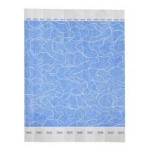 Winco WB-100B-D Bar Maid Security Wristbands, Blue Pattern (500/Pack)
