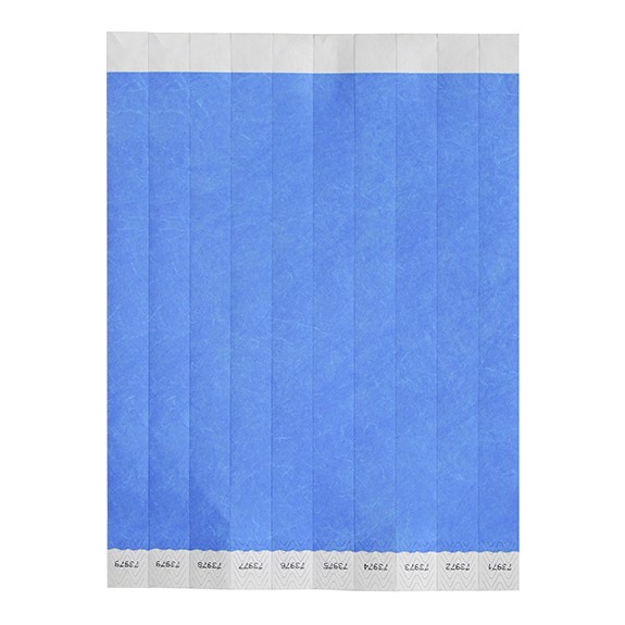 Winco WB-100B-S Bar Maid Security Wristbands, Blue Solid (500/Pack)