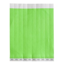 Winco WB-100G-S Bar Maid Security Wristbands, Green Solid (500/Pack)