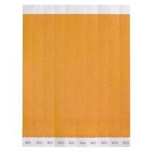 Winco WB-100O-S Bar Maid Security Wristbands, Orange Solid (500/Pack)