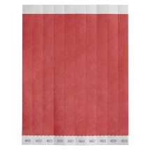 Winco WB-100R-S Bar Maid Security Wristbands, Red Solid (500/Pack)