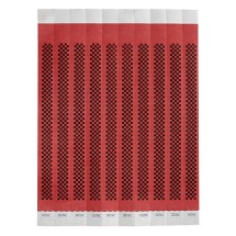 Winco WB-CHECKER Bar Maid Security Wristbands, Checkerboard (Red/Black) (500/Pack)