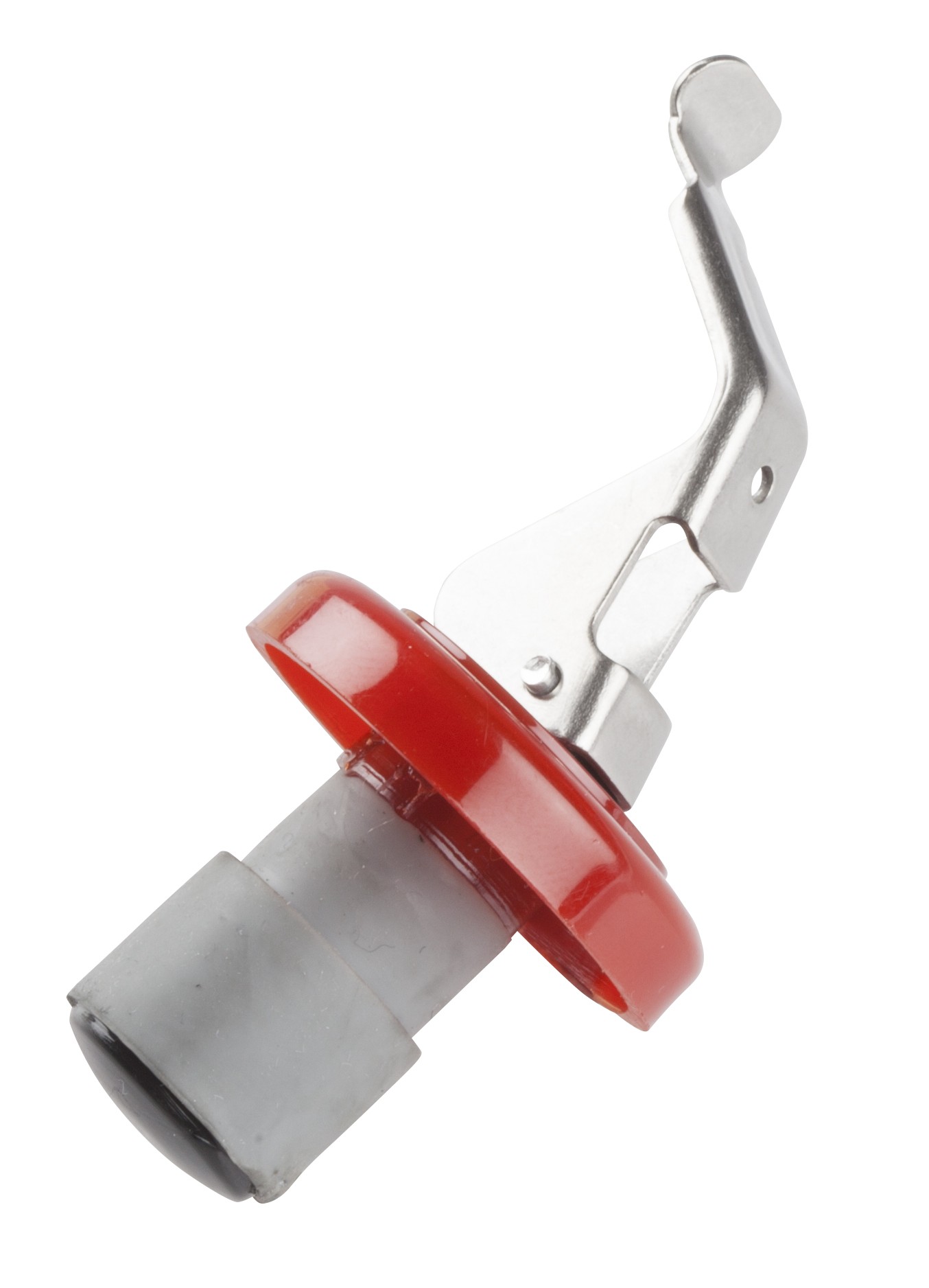 Winco WBS-R Stainless Steel Wine Bottle Stopper with Red Collar