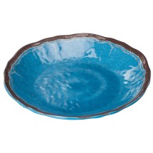 Winco WDM001-405 Luzia Blue Melamine Hammered Deep Plate 9-5/8&quot;