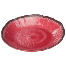 Winco WDM001-505 Luzia Red Melamine Hammered Deep Plate 9-5/8&quot;
