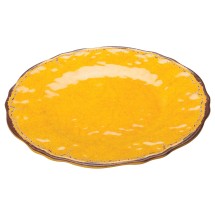 Winco WDM001-601 Luzia Yellow Melamine Hammered Plate 9&quot;