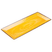 Winco WDM001-608 Luzia Yellow Melamine Rectangular Plate 19&quot; x 8&quot;