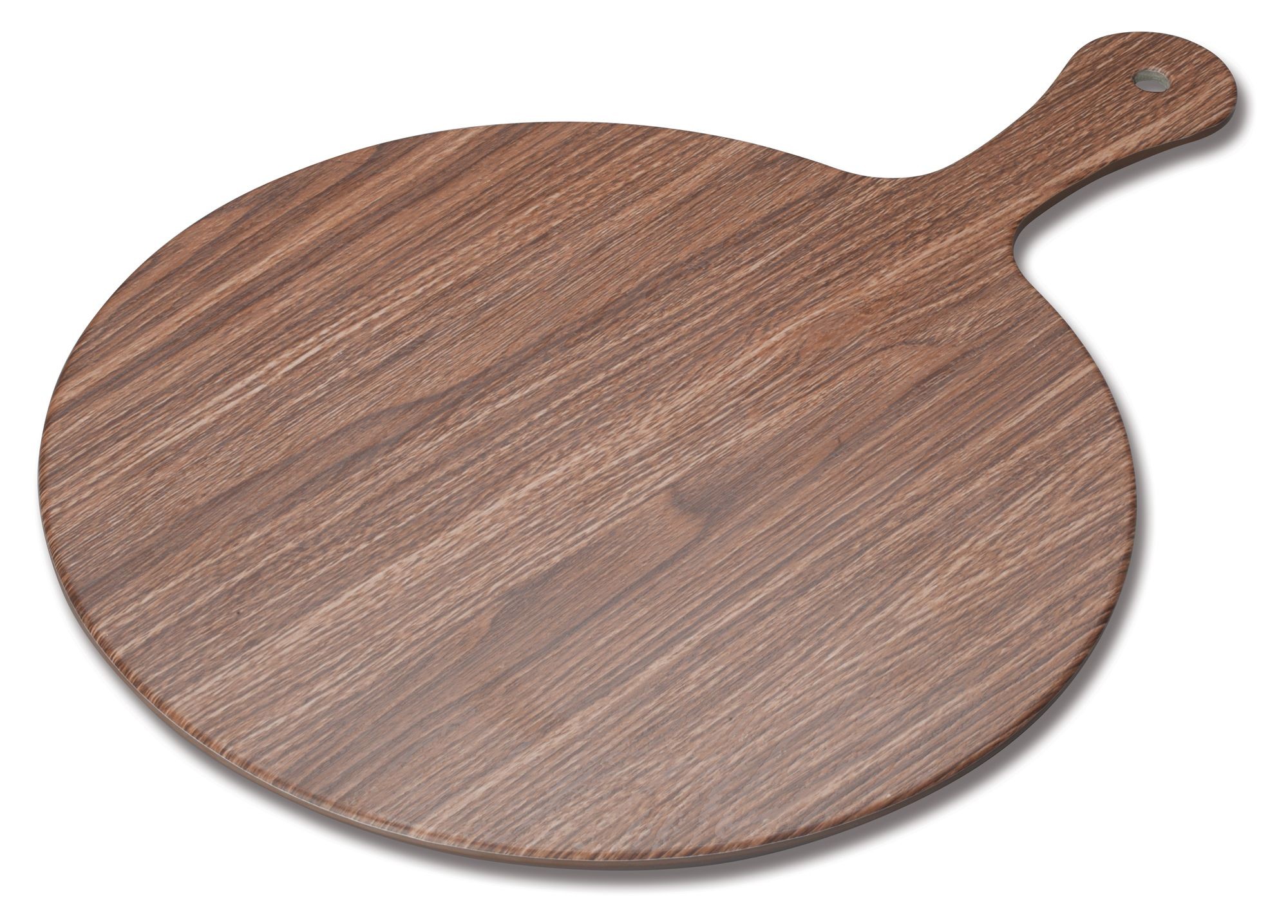 Winco WDM002-402 Semone Melamine Round Platter, Wood 11-7/8"
