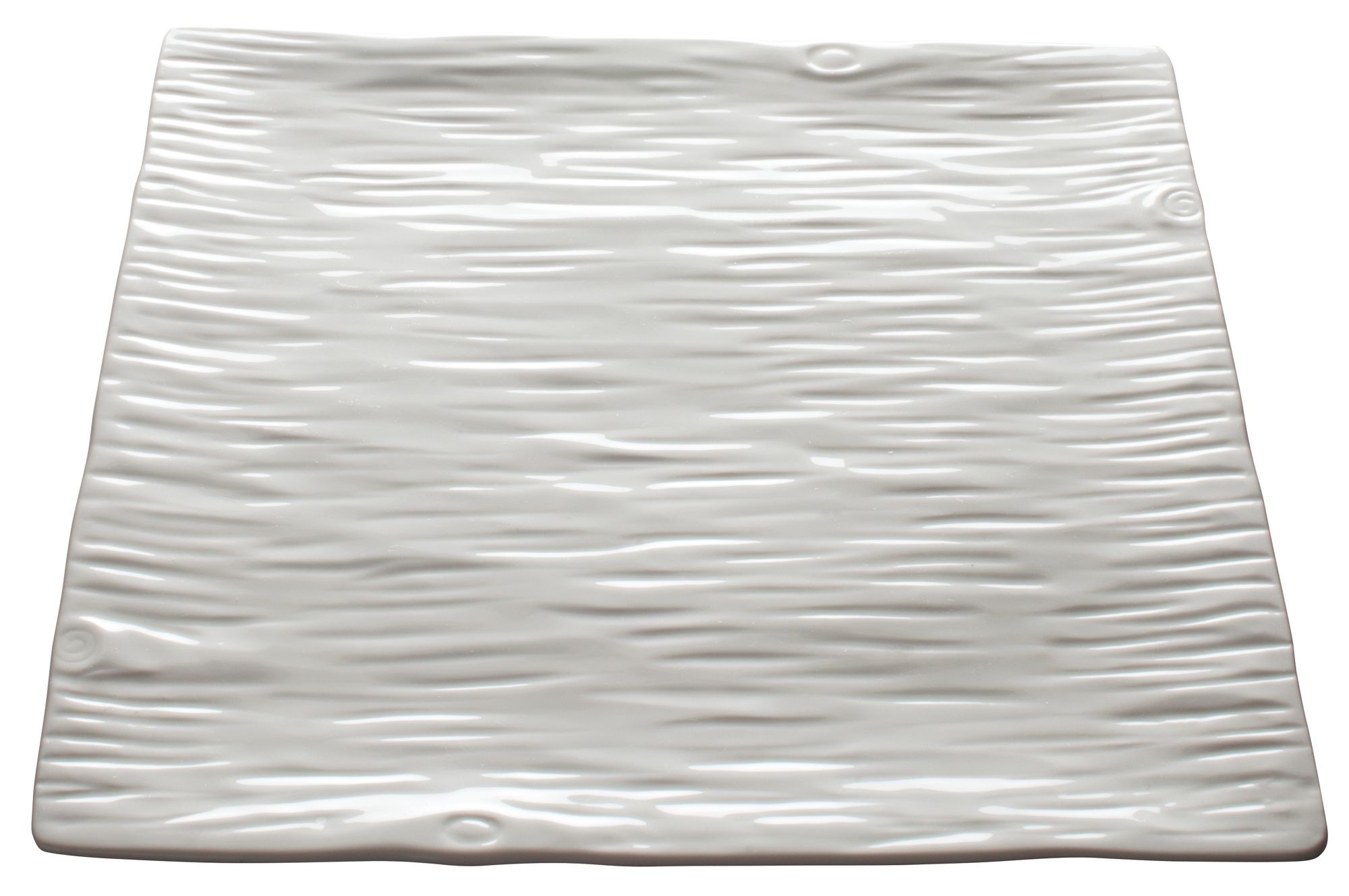 Winco WDP002-205 Dalmata Creamy White Porcelain Square Platter 10-1/4"