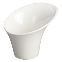 Winco WDP003-204 Rimini Creamy White Porcelain Snack Cup 5&quot; Dia x 3-3/4&quot; H