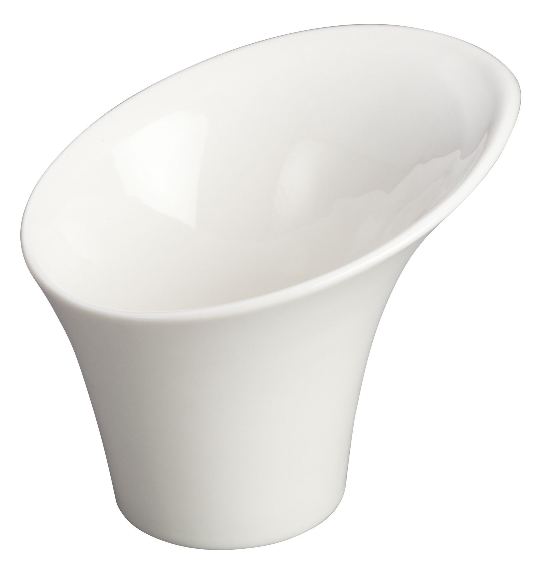 Winco WDP003-204 Rimini Creamy White Porcelain Snack Cup 5" Dia x 3-3/4" H