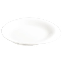 Winco WDP004-201 Ocea Creamy White Porcelain Round Plate 8"