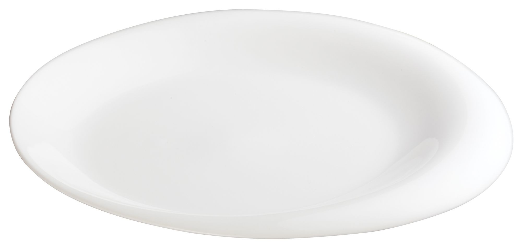 Winco WDP004-202 Ocea Creamy White Porcelain Round Plate 10"