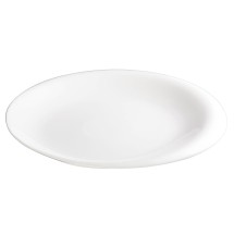 Winco WDP004-204 Ocea Creamy White Porcelain Round Plate 14"