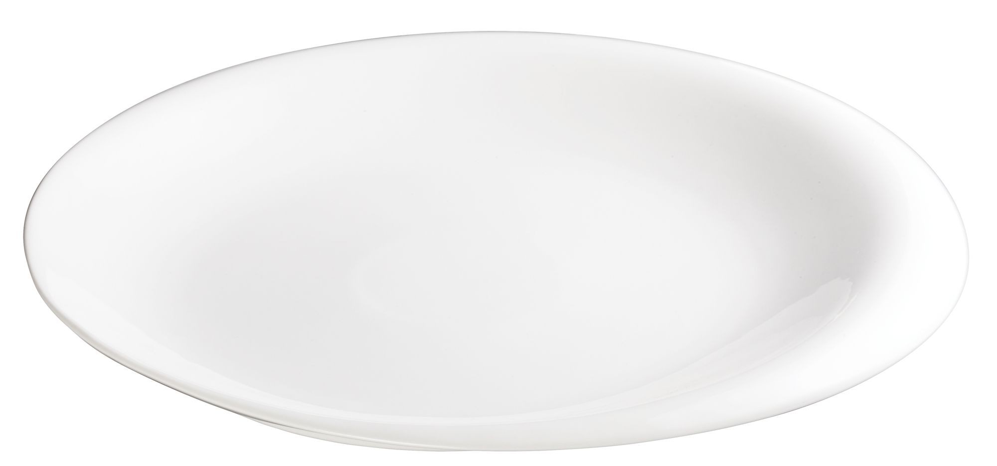 Winco WDP004-204 Ocea Creamy White Porcelain Round Plate 14"