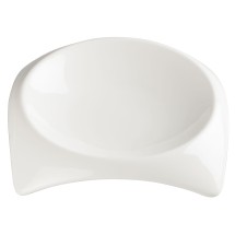 Winco WDP005-101 Carzola Porcelain Bright White Square Deep Bowl 6-1/4&quot; Sq (5-1/2&quot; Dia)