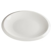 Winco WDP006-201 Bergomi Creamy White Porcelain Round Platter 8&quot; Dia.