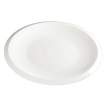 Winco WDP006-202 Bergomi Creamy White Porcelain Round Platter 10-1/4&quot; Dia.
