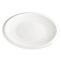 Winco WDP006-202 Bergomi Creamy White Porcelain Round Platter 10-1/4" Dia.