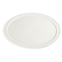 Winco WDP007-101 Mazzari Creamy White Porcelain Round Platter 10&quot;