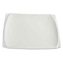 Winco WDP009-101 Bettini Porcelain Bright White Square Plate 7-1/2&quot;