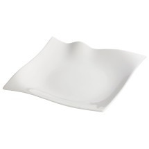 Winco WDP010-101 Fallet Porcelain Bright White Square Plate 9&quot;