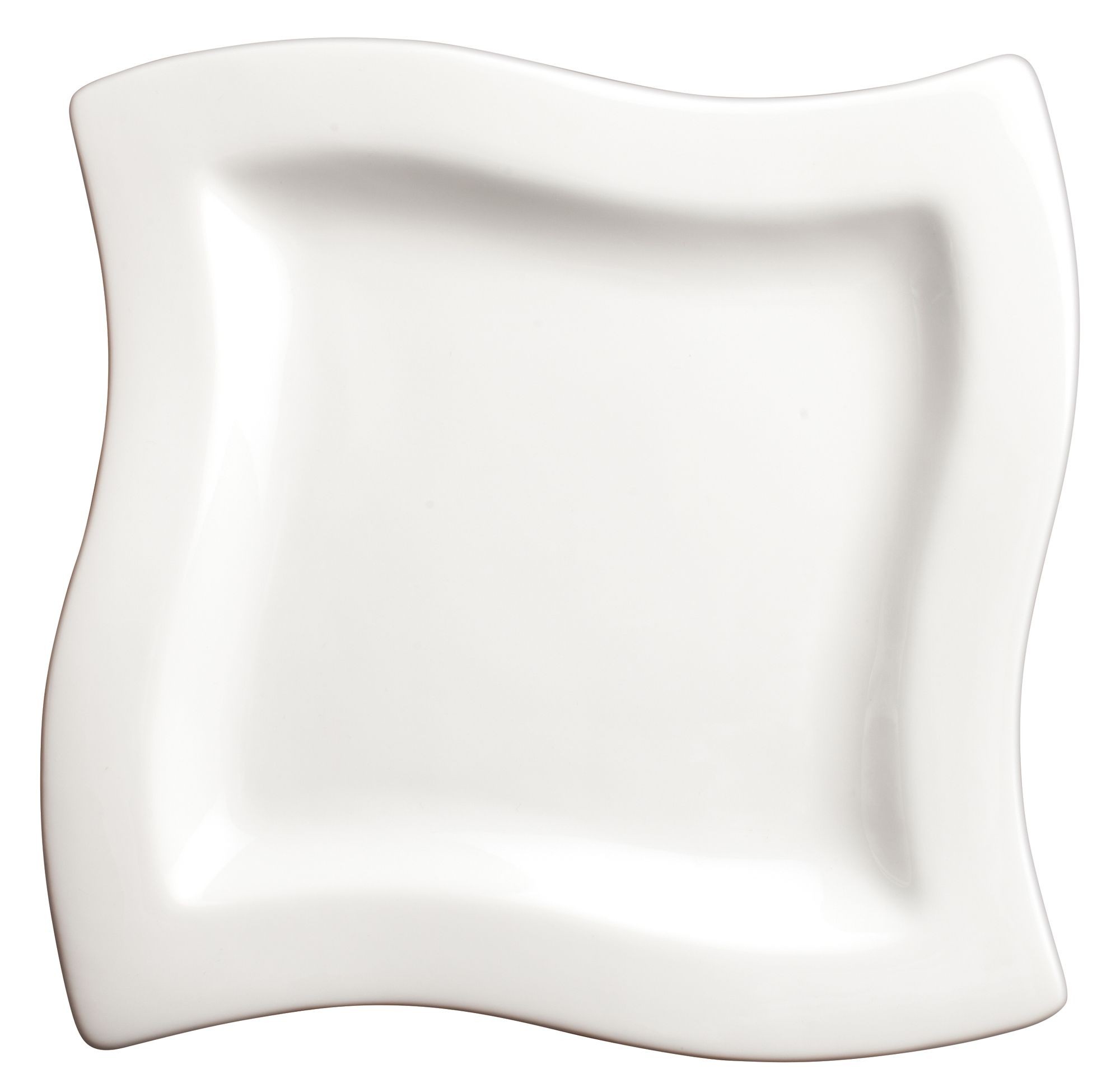 Winco WDP011-101 Cramont Porcelain Bright White Square Plate 6"