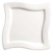 Winco WDP011-102 Cramont Porcelain Bright White Square Plate 7-1/2&quot;