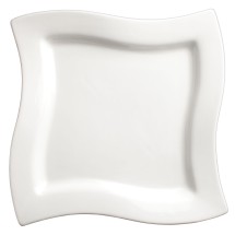 Winco WDP011-103 Cramont Porcelain Bright White Square Plate 9-1/4&quot;