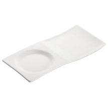 Winco WDP012-101 Tenora Porcelain Bright White Tray 8&quot; x 3-3/4&quot;