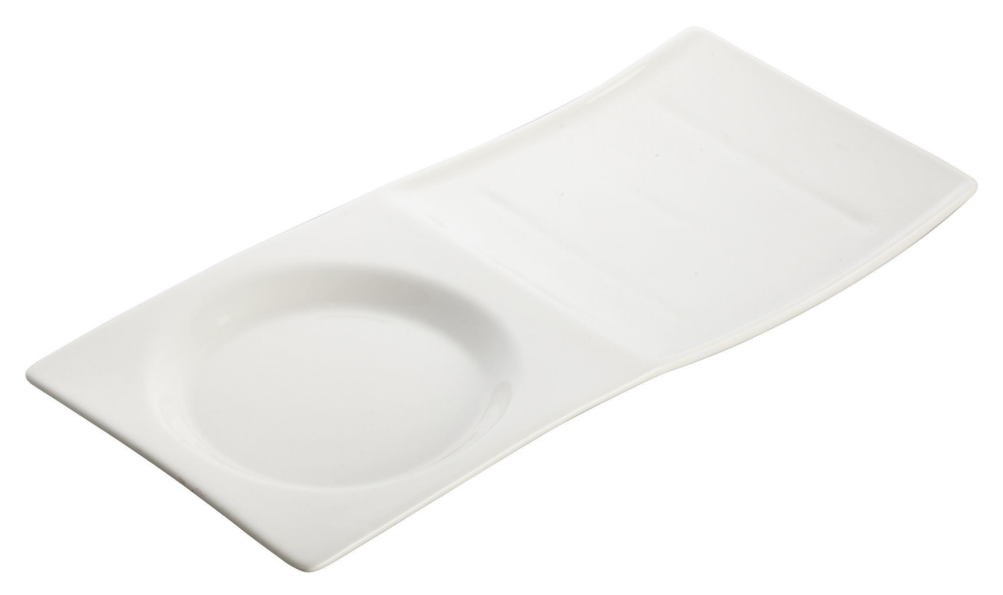 Winco WDP012-102 Tenora Porcelain Bright White Tray 10-1/2" x 5"