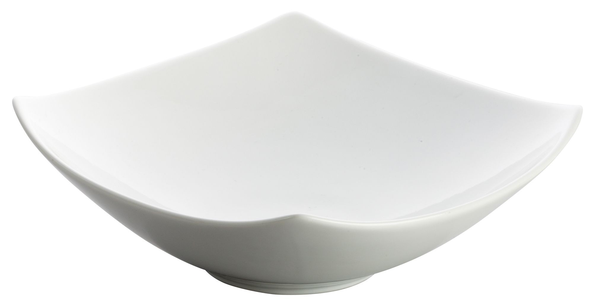 Winco WDP013-101 Lera Porcelain Bright White Square Deep Bowl 8-1/4"