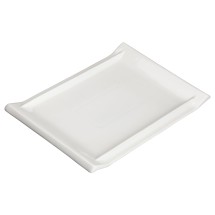 Winco WDP017-112 Tollaro Porcelain Bright White Rectangular Platter 11-7/8&quot; x 8&quot;