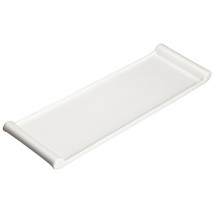 Winco WDP017-115 Paredes Porcelain Bright White Rectangular Platter 12&quot; x 3-3/4&quot;