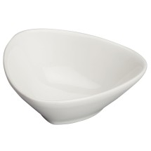 Winco WDP021-102 Mescalore Porcelain Bright White Triangle Bowl 3-7/8&quot;