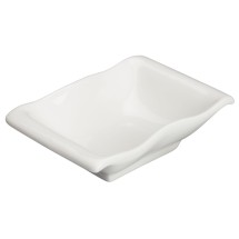 Winco WDP021-106 Mescalore Porcelain Bright White Dish 4-1/2&quot; x 2-7/8&quot;