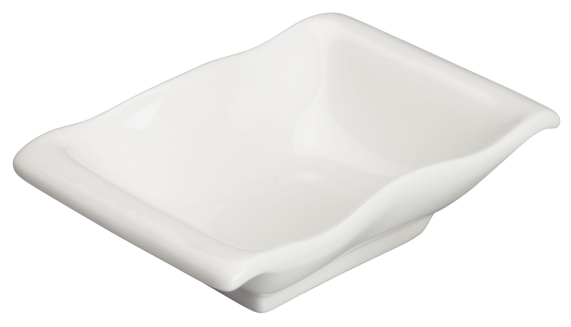 Winco WDP021-106 Mescalore Porcelain Bright White Dish 4-1/2" x 2-7/8"