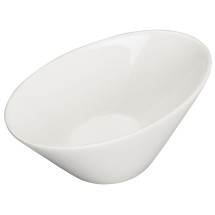 Winco WDP021-108 Mescalore Porcelain Bright White Oval Dish 4&quot; x 2-1/2&quot;
