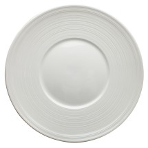 Winco WDP022-107 Zendo Porcelain Bright White Round Plate 9&quot;