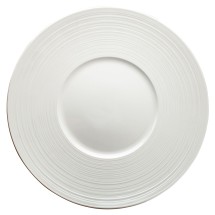 Winco WDP022-110 Zendo Porcelain Bright White Round Plate 12-1/8&quot;