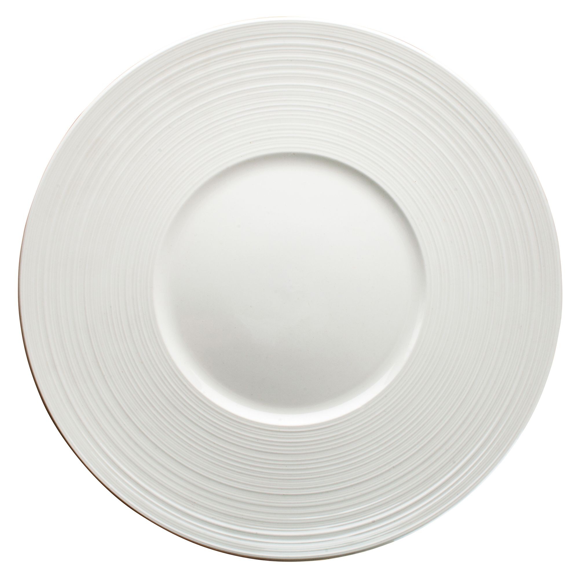 Winco WDP022-110 Zendo Porcelain Bright White Round Plate 12-1/8"