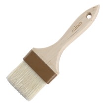 Winco WFB-30 3&quot; Flat Wide Pastry/Basting Brush with Wooden Handle