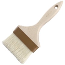Winco WFB-40 4&quot; Flat Wide Pastry/Basting Brush with Wooden Handle
