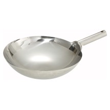 Winco WOK-16W Stainless Steel Chinese Wok with Welded Joint 16"