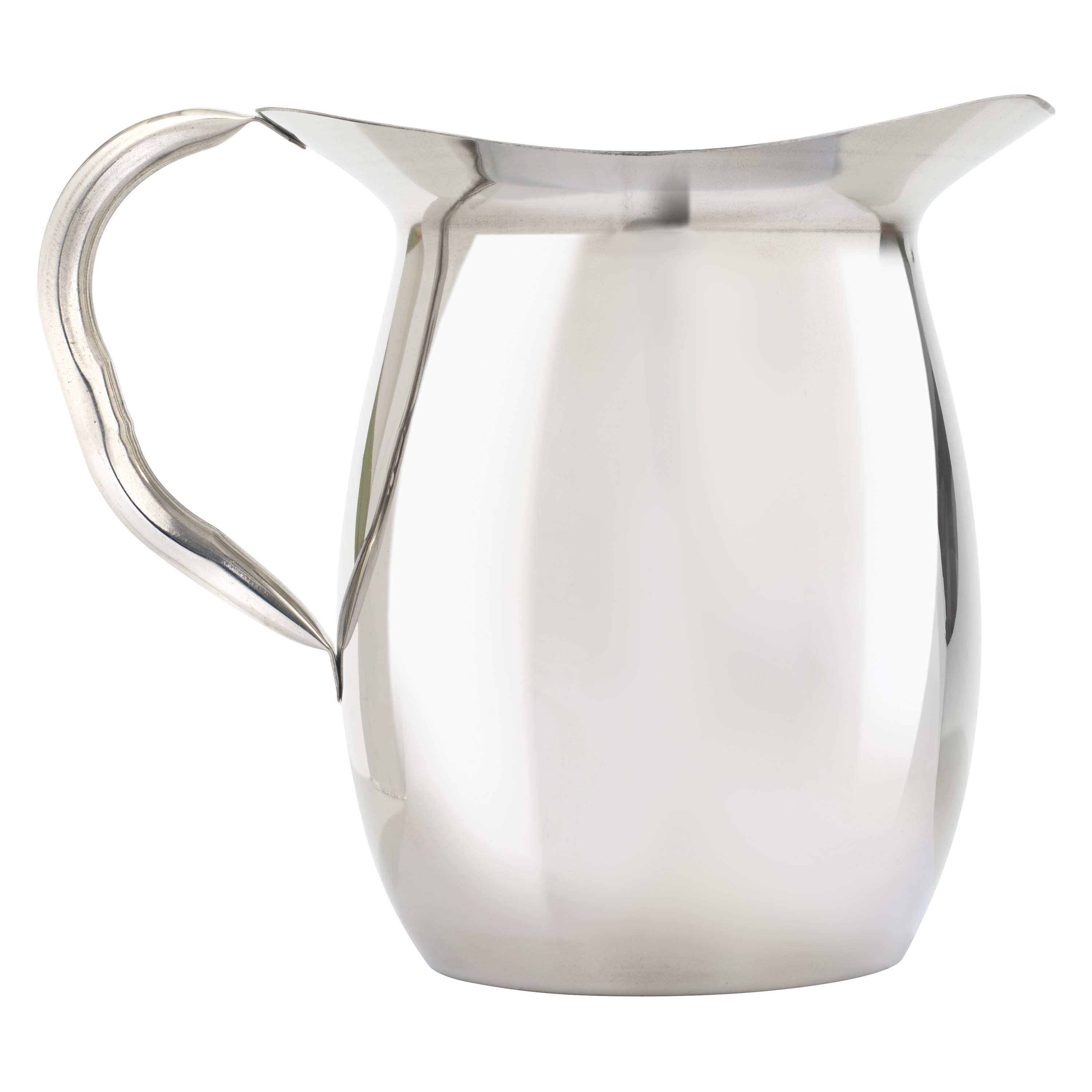 Winco WPB-3C Stainless Steel Deluxe 3 Qt. Bell Water Pitcher with Ice Catcher