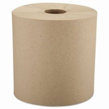 Windsoft Hard Roll Paper Towels, Brown, 800 ft., 6 Rolls/Carton