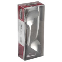 Winco 0082-04 Windsor Medium Weight 18/0 Bouillon Spoon In Clear View Pack (24/Pack)